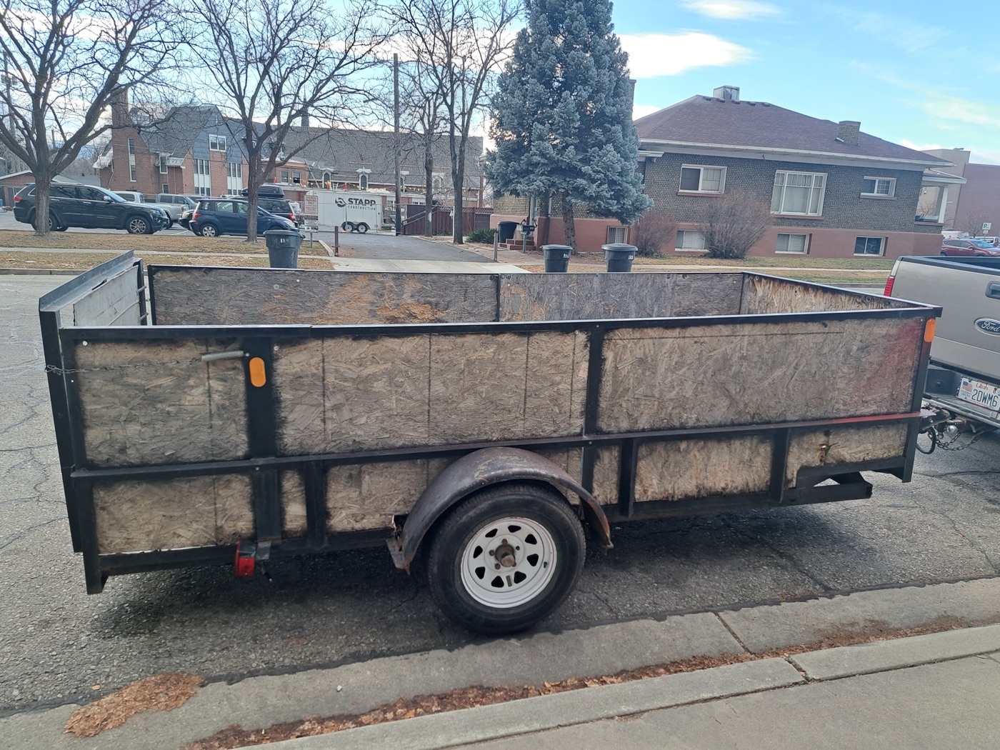 Tyler's truck and trailer, used on Scrap Solutions jobs